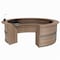 Linea Italia Reception Desk 11.1 ft D X 46 in H, 11.8 ft W X Thermofused Laminate, Walnut ZUI299 - alternate 3